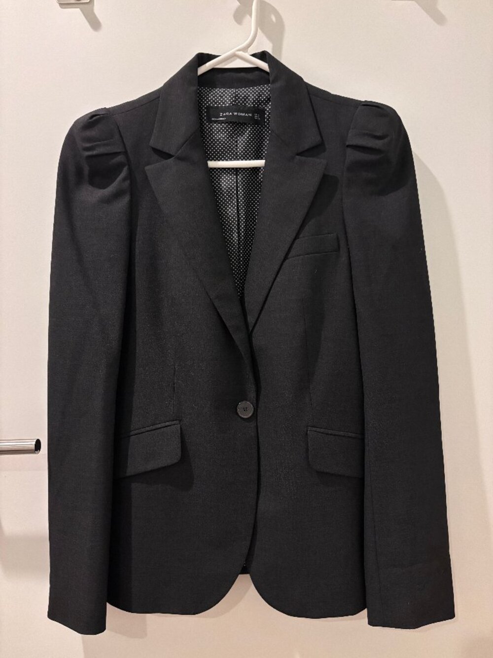 NWOT Zara Women's Charcoal Dark Gray Blazer Size S